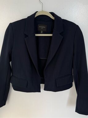 Banana Republic Cropped Navy Blazer